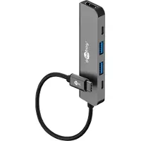 Goobay USB C naar A hub - 4 poorten -