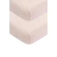 Meyco Baby Uni hoeslaken juniorbed - 2-pack - soft pink - 70x140/150cm
