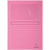 Exacompta SUPER Pak van 100 venstermappen - 160g/m2 - 22x31cm - - Roze - 50156E