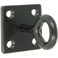 AMIG Gesloten haak op plaat 50x50x5 mm staal zwart