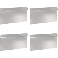 vidaXL Slakkenhekje 4 pcs 50 x 3,5 x 25 cm Roestvrij staal Zilver