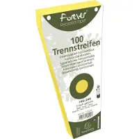 Exacompta 6x FOREVER Pak van 100 trapezium tabstroken met perforatie 180g - 105x240mm - Geel - 13525E
