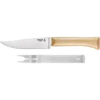 Opinel Cheese kaasmes met vork 25 cm rvs hout