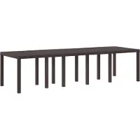 vidaXL Tuin Tafel Bruin 300 x 100 x 73 cm poly rattan
