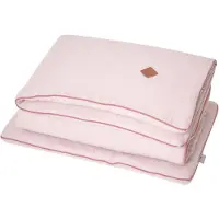 Sevira Kids - Kinder dekbed en kussen katoen gaas - Roze 140 x 100 cm