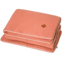 Sevira Kids - Kinder dekbed en kussen katoen gaas - Terracotta 140 x 100 cm