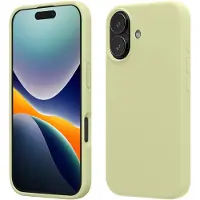 Kwmobile telefoonhoesje geschikt voor Apple iPhone 17 - Hoesje met siliconen coating - Smartphone case in pistache