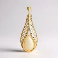 Cavill - 9 Karaats Geelgouden Hanger - Welo Opaal Peervormig 1,47 ct - Filigrain Design - Exclusieve Opaal Sieraden uit Ethiopië