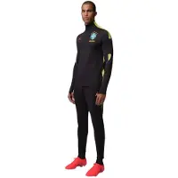 Nike Brazilië x Jordan Strike Trainingspak 1/4-Zip 2026-2028 Zwart Geel Mintgroen