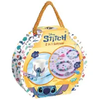 Totum Disney Stitch 2-in-1 Knutselkoffer - Armbandjes maken en mok beschilderen - Speelgoed Kinderen - Knutselen - Voor meisjes en jongens - Vanaf 4 jaar -