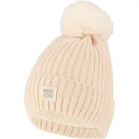 Apollo Heatkeeper Thermo Muts met Pompon - Dames - Off White - TOG waarde 1.9 - Heerlijk zacht en thermo isolerend