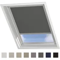 Coulisse Dakraam Rolgordijn Verduisterend - Trend - Donker Grijs - voor VELUX: M04 / 304 / 1