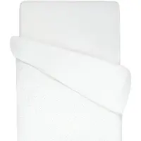 Sevira Kids - Baby dekbedovertrek van katoen gaas - Wit met stippen of 80x120 cm