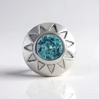 Cavill - Zilveren Hanger - 925 Sterling Zilver - Blauwe Ratanakiri Zirkoon 1,35 Ct Rond - Elegant Sterrensprong Design - Cambodjaans Edelsteen