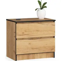 Akord Ladekast K60 met 2 Lades / Furniture Factory / Craft Eik / 60 x 55 x 40 cm