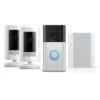 Ring Battery Video Doorbell met Chime en 2-pack camera op batterij - Bundel