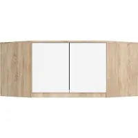 Akord Bovenkast voor Kast S100 - Staand, Dąb Sonoma/Wit, 100x55x50 cm, Laminaat, Mat, Zelfmontage