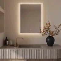 LOMAZOO Spiegel Badkamer Met Verlichting - Badkamerspiegel - LED Spiegel Met Verwarming - 60 x 80 cm [ORLANDO]