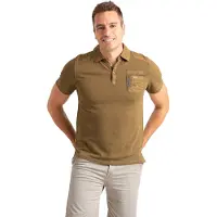 Privata Heren Korte Mouwen Katoenen Polo Shirt met Pocket PRI2647