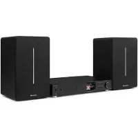 Audizio stereo set - Met tuner en boekenplankspeakers - Internetradio, DAB en Bluetooth - Zwart