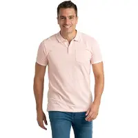 Privata Heren Korte Mouwen Katoenen Polo T-shirt met Pocket PRI2631