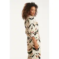 Smashed Lemon Travelstof jumpsuit met grafische aztec print in beige, zwart & bruin |