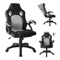 Vdd Bureau stoel, gaming stijl, premium design, Wouter, blauw en zwart