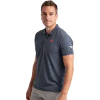 Privata Heren Korte Mouwen Polo in Melange Katoen met Borduring PRI2643