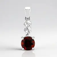 Cavill - Zilveren hanger 925 Sterling met 0,98 ct Madeira citrien - Rond geslepen Braziliaanse edelsteen - Elegant, tijdloos design