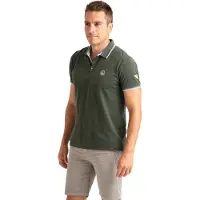 Privata Heren Korte Mouw Polo Shirt, Katoen Melange Brei PRI2636