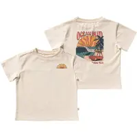 Your Wishes T-shirt met backprint ecru Jongens Stretchkatoen Ronde hals - maat 134