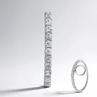 Cavill - Zilveren hanger 925 Sterling Zilver - 13 Ronde Cambodja Zirkonia 0,52 ct - Elegante Minimalistische Mooi Schitterende Zirkonen