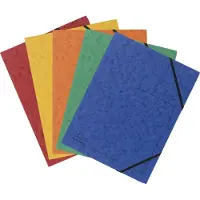 Exacompta Map 555410E Gewafeld karton Elastiek 24 (B) x 1,5 (D) x 32 (H) cm Kleurenassortiment Pak van 25
