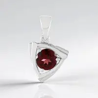 Cavill - Zilveren Hanger Geometrisch Design - 925 Sterling Zilver Geplatineerd - Mozambique Granaat 1,26 ct - Modern Elegant