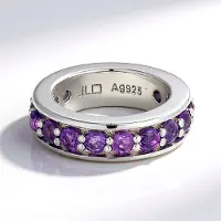 Cavill - Zilveren Hanger - 925 Sterling Zilver - Zambia-Amethist 0,26 ct - Monosono Collectie - Ronde Paars Edelsteen - Elegant & Modieus 12x12 mm