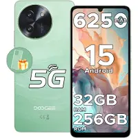 Doogee Note 59 Pro 5G - Smartphone - Mobiele Telefoon - 32 GB RAM+ 256 GB ROM (2TB/TF) - Android 15- 6,75 inch HD & 120Hz IPS - 6250 mAh - UNISOC T8200 - AI camera - Face ID - Widevine L1 - Groen