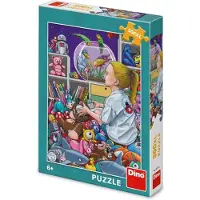 Dino Bikes Dino puzzel van meisje in kinderkamer 300 xl stukjes