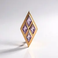 Cavill - Zilveren Hanger - 925 Sterling Zilver Rosé Verguld - 4 Lavendel Amethisten Fancy Cut 2,871 ct - Geometrisch Modern Design - Luxe Sieraad