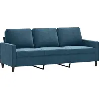 vidaXL Driezitsbank 180 cm fluweel blauw