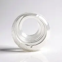 Cavill - Zilveren hanger - 925 Sterling zilver - Witte Braziliaanse topaas 0,032 ct - Rond 2 mm - Modern spiraalvormig design - Monosono Collection