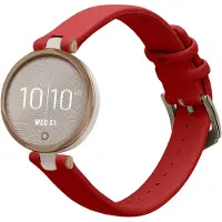 Kwmobile lederen horlogebandje geschikt voor Garmin Lily Sport polsband - Echt leren smartwatch bandje - Activity tracker horloge band in rood