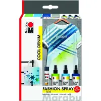 Marabu Blue Denim Fashion Spray Set