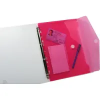 Exacompta 10x Pak van 5 geperforeerde envelop showtassen PP 20/100ste - met klittenband sluiting - A4 - Geassorteerd - 57380E