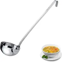 Westmark Pro soeplepel – Kleine roestvrijstalen soeplepel voor de professionele keuken – Soeplepel voor sauzen, dressings enz. – Zilver, Ø 11 cm, 350 ml