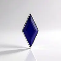 Cavill - 925 Sterling Zilver Hanger - 7,53 ct Blauwe Chalcedoon - Platina Geplateerd - Modern Ruitvormig Elegant Sieraad