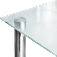 Tulup Halftransparant Glazen Tafelblad - Gesatineerd Glas Tafelblad - 100x50 cm - Tuintafelblad Mat Glas - Rechthoekig Tafelblad Mat Glas - Bevroren Glas-Effect Tafelblad - Ondoorzichtig Glazen Blad