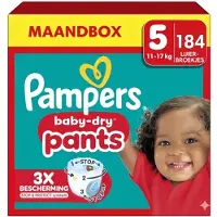 Pampers Baby-Dry Pants Luierbroekjes Maat 5 - 184 Luierbroekjes- (11-17KG) - Voordeelverpakking
