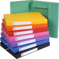 Exacompta 25x Cartobox Archiefdoos Rug 25mm - A4 (vlak geleverd) - Geassorteerd - 18500H