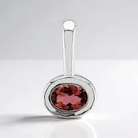 Cavill - Zilveren Hanger - 925 Sterling Zilver met Palladium - Braziliaanse Roze Toermalijn 0,638 ct - Ovaal Slijpsel - Elegante Dames Sieraden