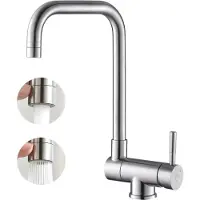 CECIPA MAX Keukenkraan RVS - Inklapbare Keukenmengkraan - 360° Draaibare Keukenkraan - Warm en Koud keuken kraan